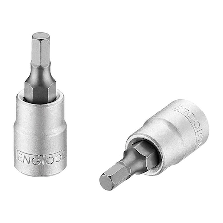 Teng Tools 4mm 1/4 Inch Drive Metric Hex Chrome Vanadium Socket M141504-C